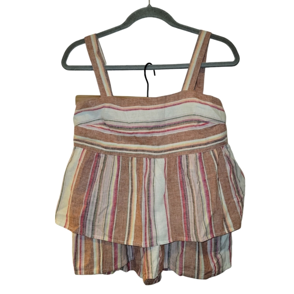 Lucky Brand, NWT, 2 Piece Set, Tank Top, Shorts- Elastic Waist + Pockets, Woms S